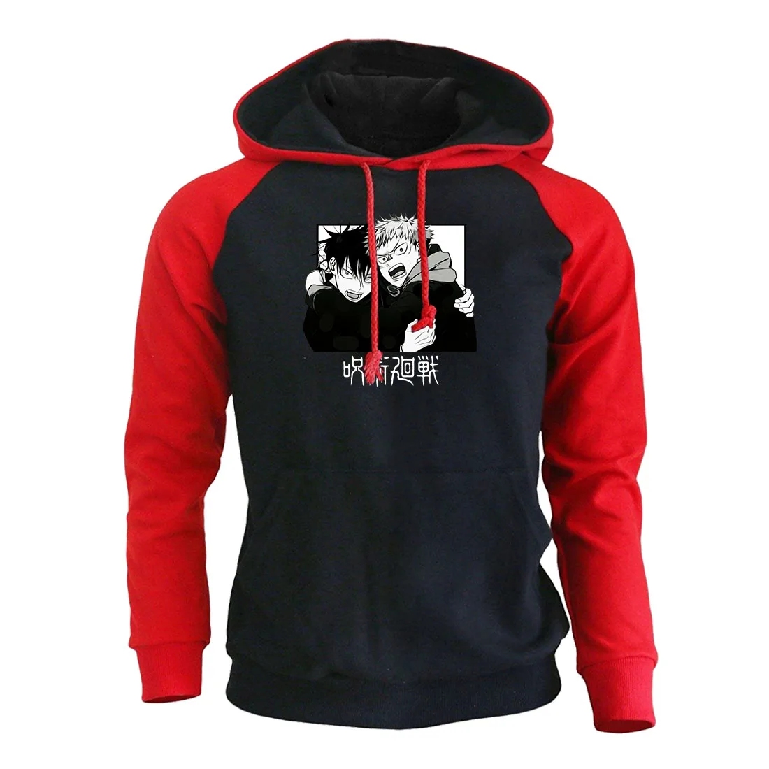 

Весна 2021, повседневная толстовка реглан для мужчин, худи джутсу, кайсин, годжо, Сатору, уличная одежда, хип-хоп, мультяшный свитшот, аниме, Хар...