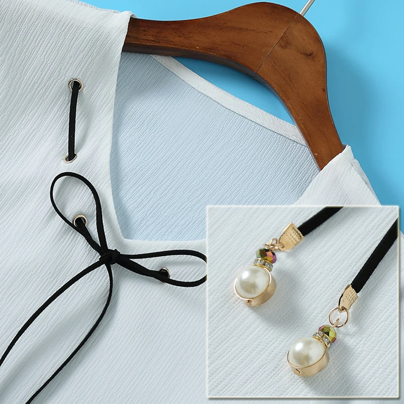 

2021 new summer short-sleeved chiffon female white shirt trumpet sleeve lace sweet wild top