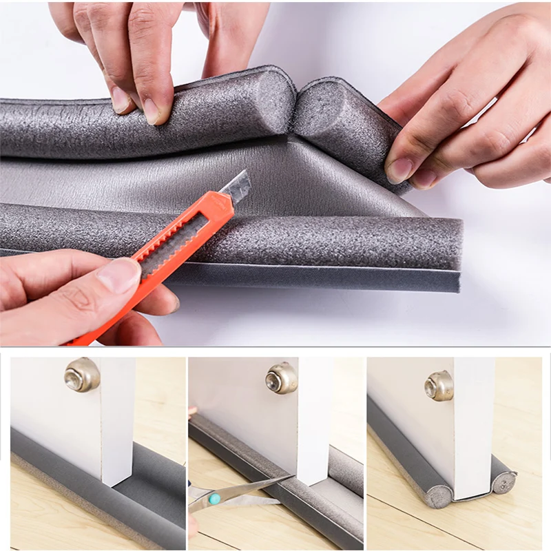 Soundproof Flexible Door Bottom Sealing Strip Dustproof Windproof Noise Reduction Ward Off Cold Functional Door Sealing Tool