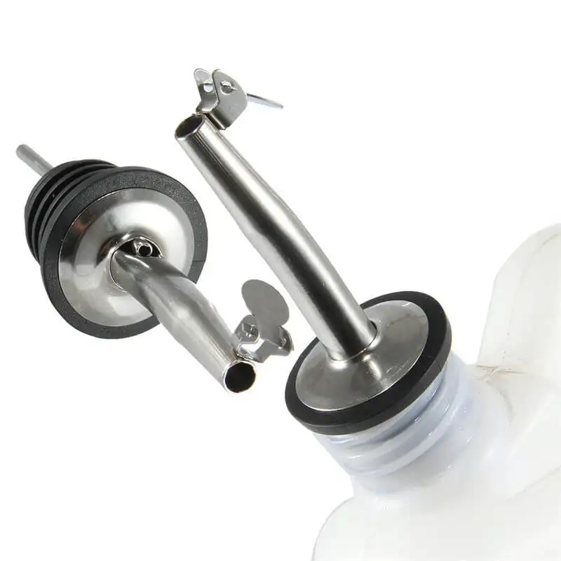 1PCS Stainless Steel Liquor Spirit Pourer Flow Bottle Pour Red Wine Oil Soy Sauce Vinegar Multi-Function Stopper With Cap - купить по