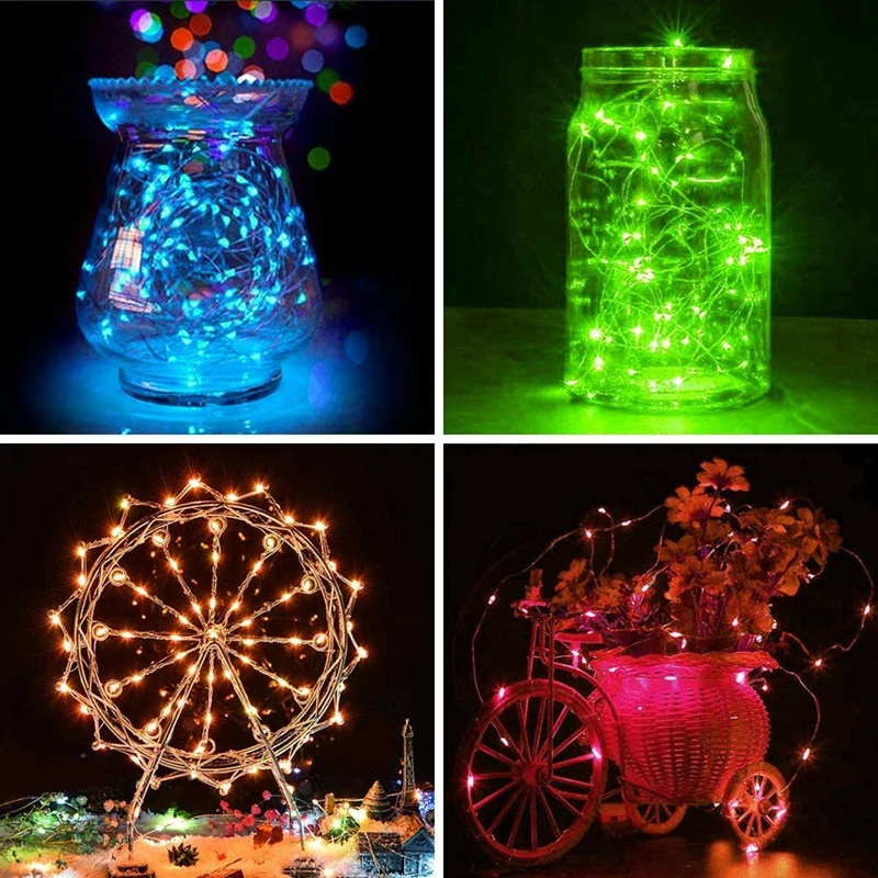 

Fairy Lights Battery Operated,16.4 Ft 50 LED Waterproof String Light with Remote,Decorative Copper Wire Light(16 Colors)