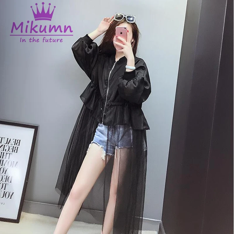 Куртка женская Солнцезащитная в стиле Харадзюку модная длинная свободная