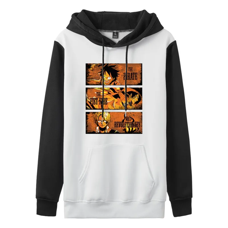 

Funny Anime One Piece Splice Hip Hop Hoodies Men Women Long Sleeve Sweatshirt Roronoa Zoro Bluzy Tops Clothes