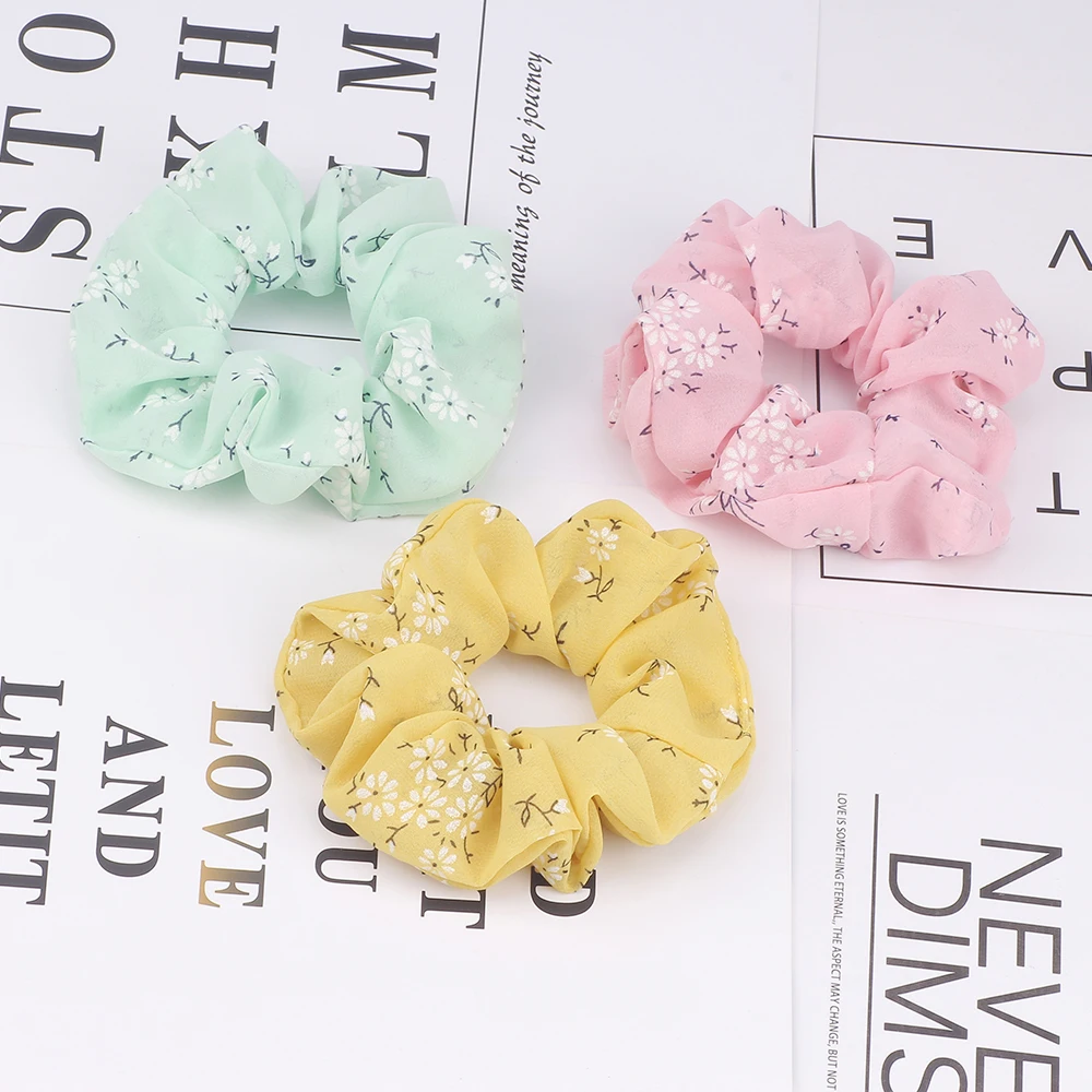 

Женская резинка для волос 3,9 дюйма, эластичная резинка для волос в цветочек, аксессуар для волос 136