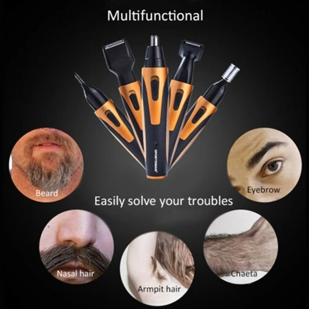 Мужской триммер для стрижки волос в носу 4 1 бритва бритья бороды бровей и