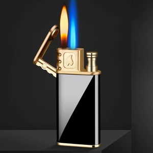 Creative Double Fire Switch Gas Lighter Metal Mini Jet Torch Turbo
Lighter Smoking Accessories Cigarette Lighter Gadget for Men