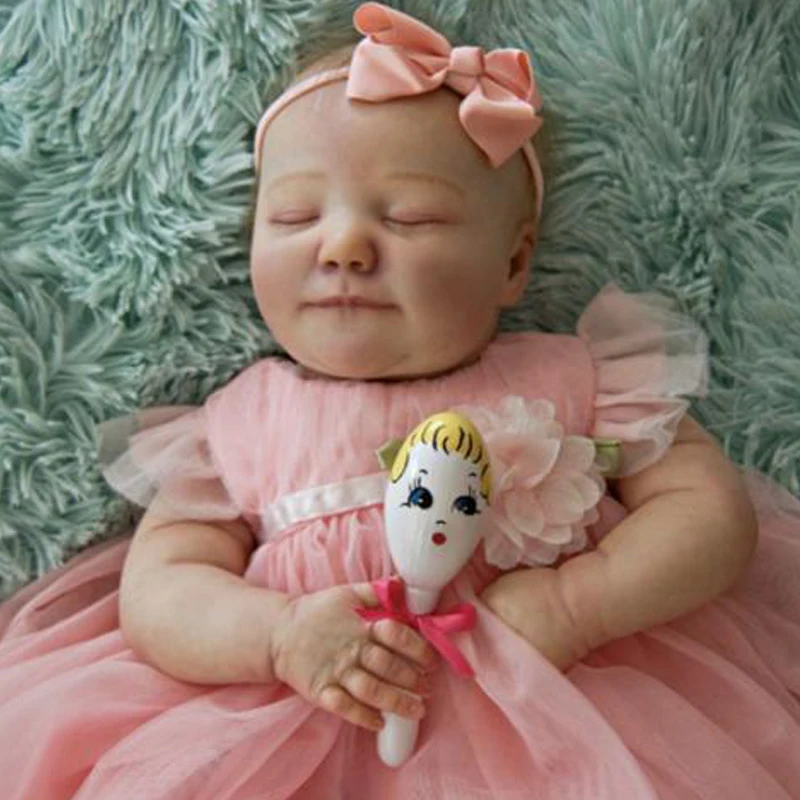 

Bebe Reborn Kit Reborn Baby Vinyl Kit 19 Inches June Sleeping Unpainted Unfinished Doll Parts DIY Blank