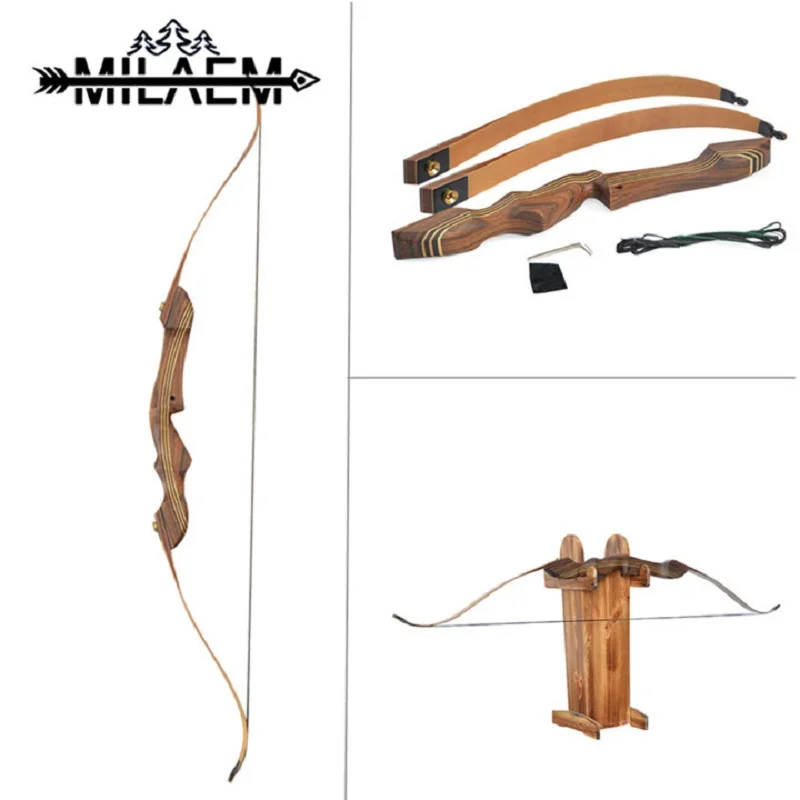 

Рекурсивный лук 60 дюймов, ламинированный Американский охотничий лук с кленовыми конечностями, для стрельбы из лука, занятий спортом на откр...