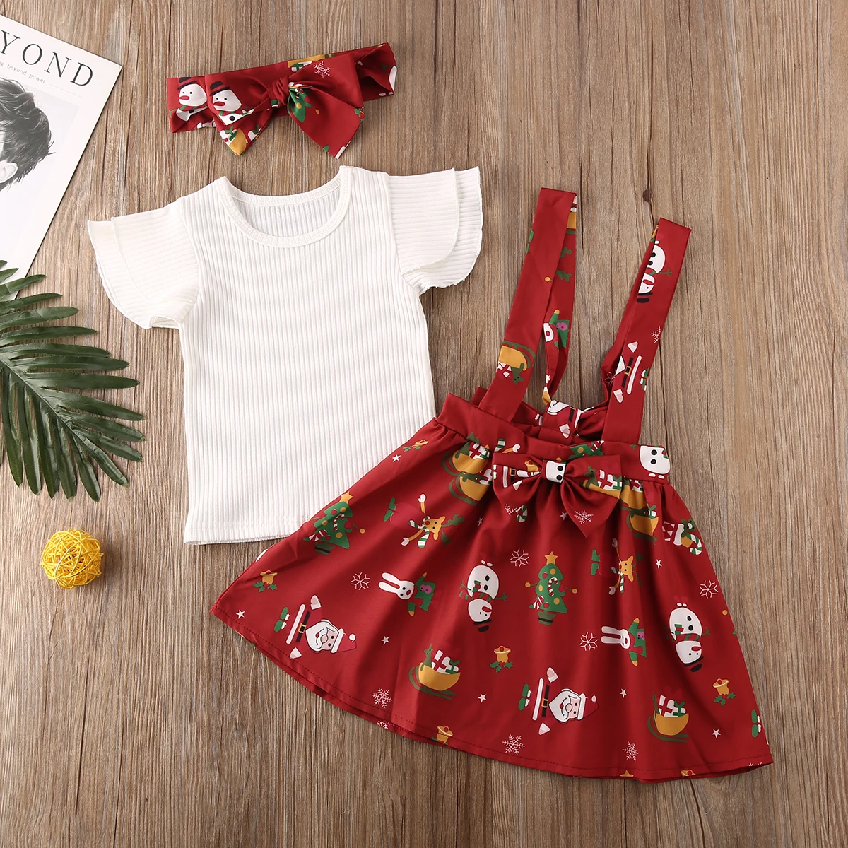 Изысканная одежда для девочек одинаковая Рождественская футболка с короткими