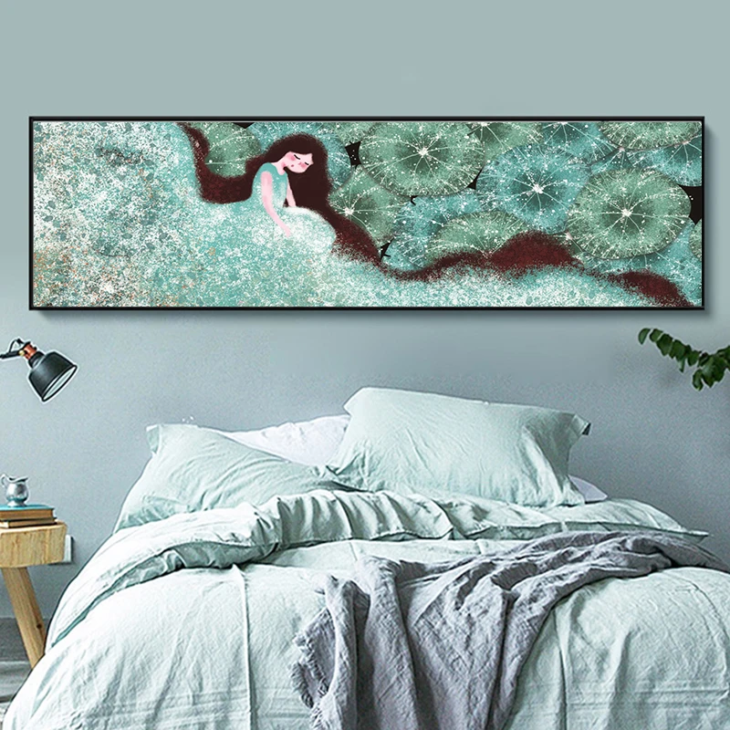 Картина на холсте с изображением сказочной страны чудес девушек цветов плакаты