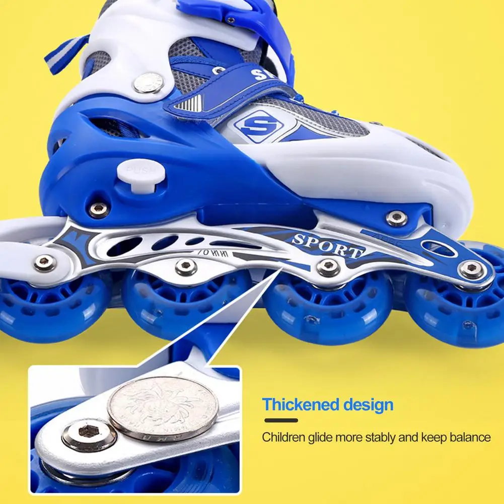 

Children's Skates Full Flash Men's And Women's Roller Skates Inline Skates 3-10 Years Children Skating Suit With Protective Gear