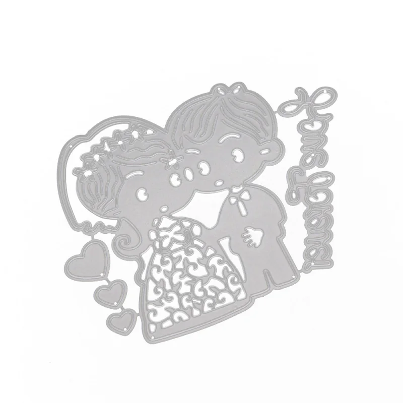 2020 Жених и невеста металлические Вырубные Штампы Сердце письмо украшение