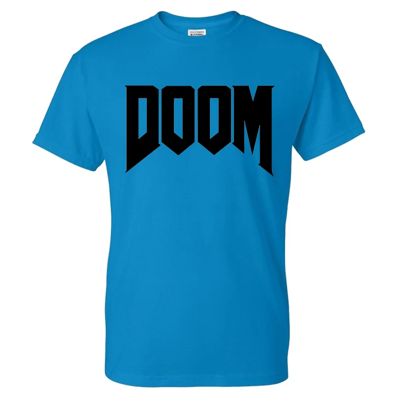 2020 летняя модная футболка Doom с принтом игры Повседневная коротким рукавом из 100%