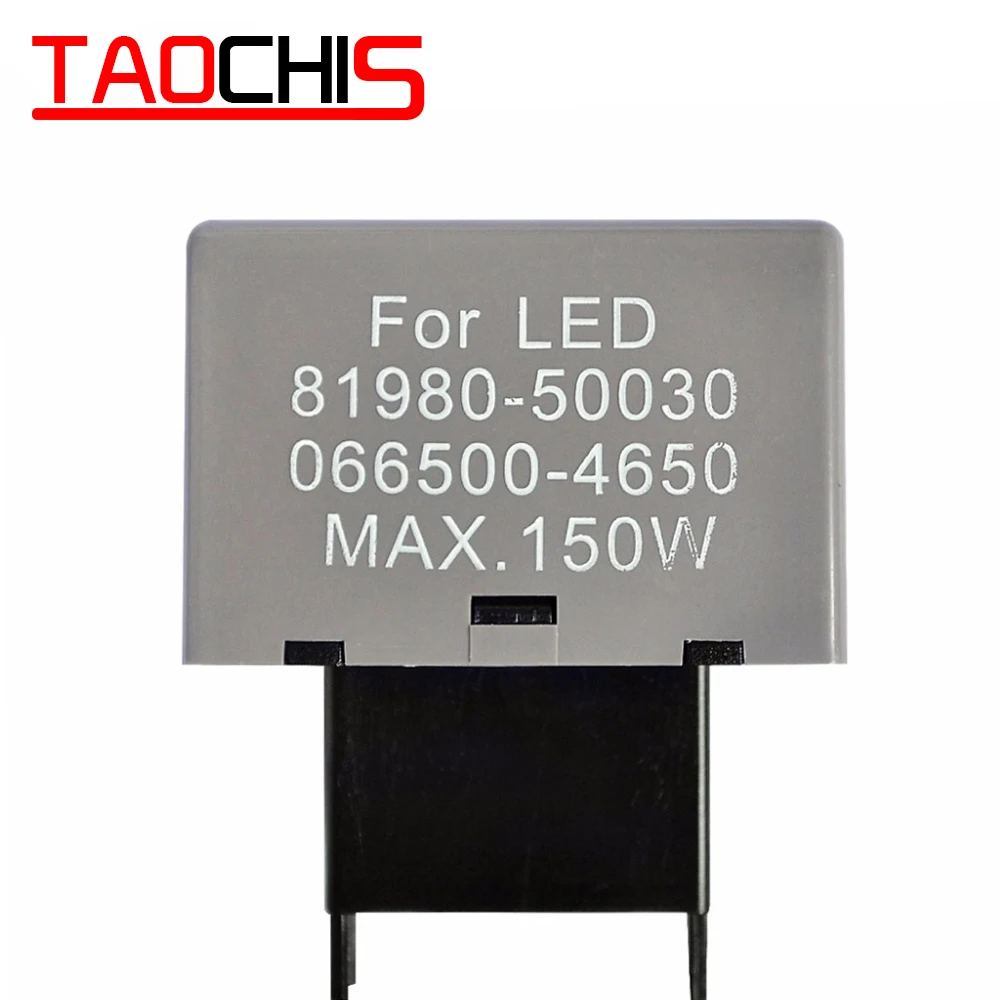 

Taochis CF18 LED Flasher 8 Pin Relay Module Fix Car Turn Signal Light Error Flashing Blink 81980-50030 06650-4650 Max 150W