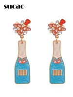 vintage enamel hoop tequila earrings for women girls enamel hanging mexican trendy earring huggies fashion jewelry wholesale
