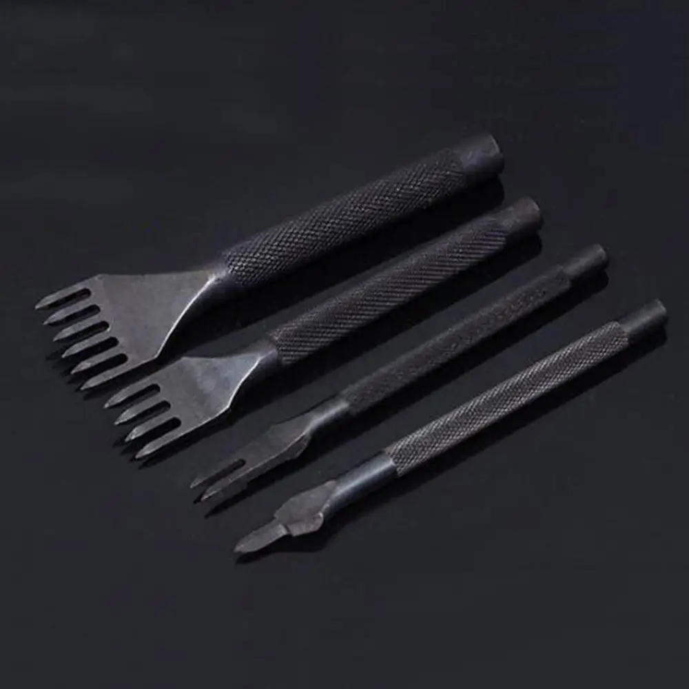 18Pcs/Set Leather Craft Tools Punch Kit Set Stitching Carving Working Sewing Saddle Groover for DIY Hand | Дом и сад