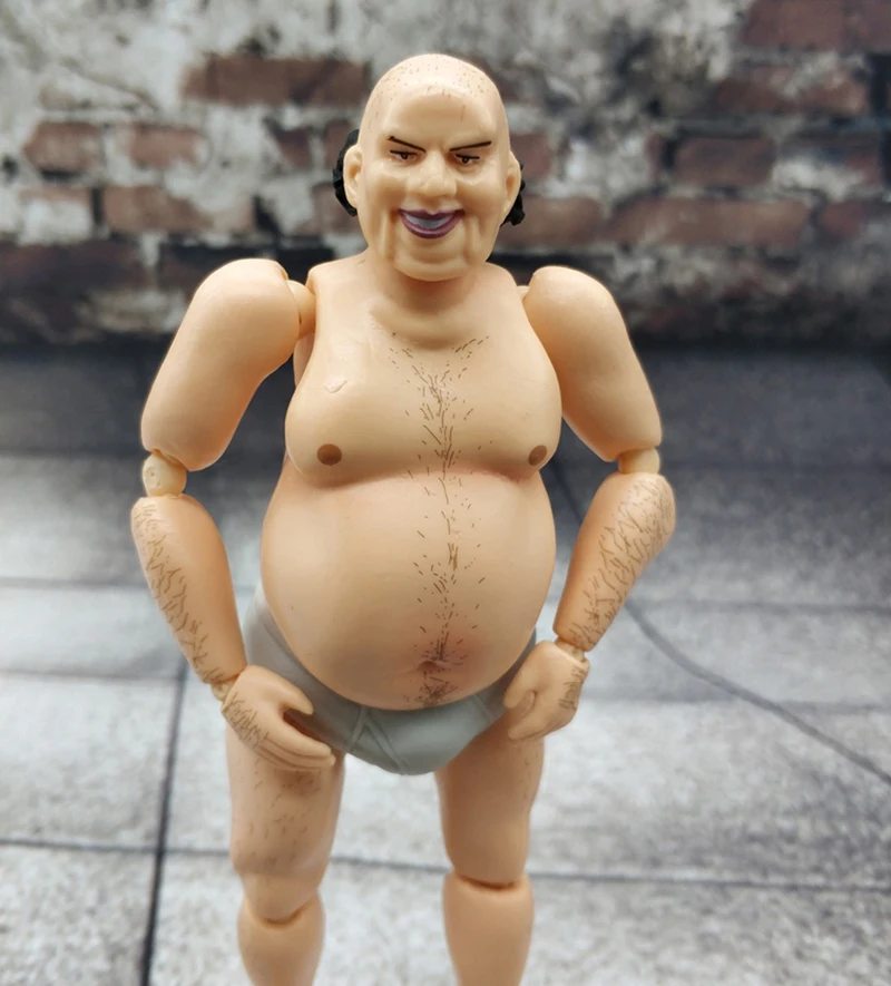 

In Stock Wretched Uncle 1/12 Fat Uncle Body Model 6'' Male Action Figure Doll Toys for Fans Gift