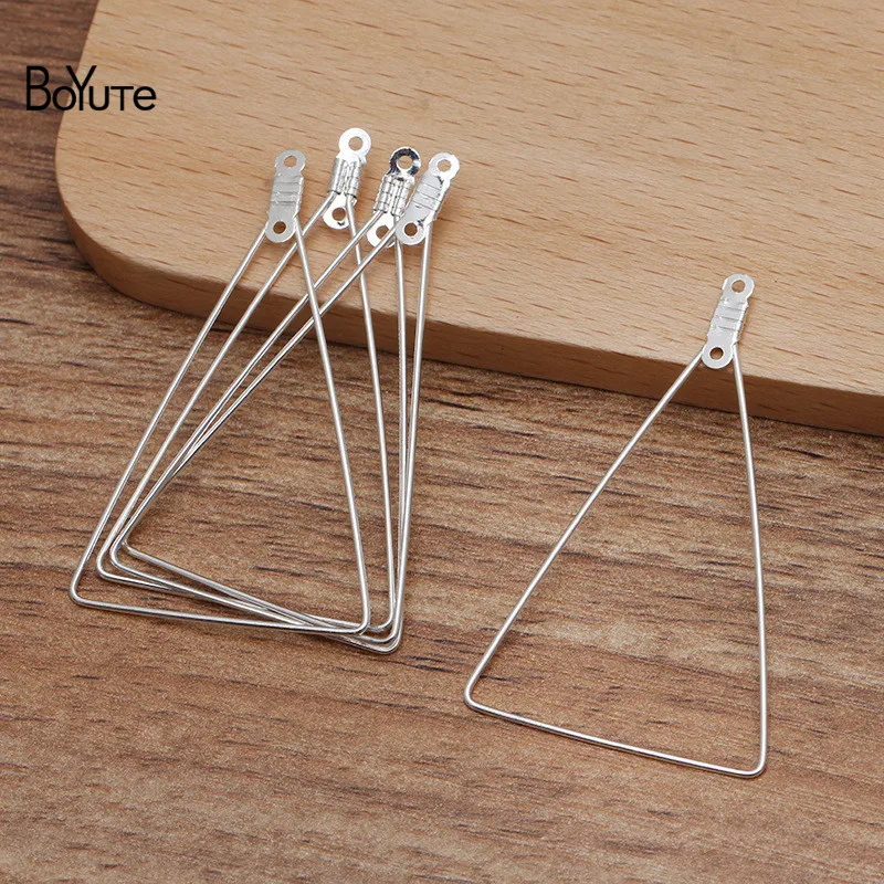 BoYuTe (50 шт./лот) 47*31 мм металлический латунный треугольный кулон для изготовления