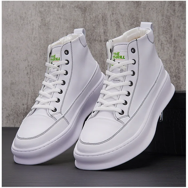 Мужские высокие кроссовки в стиле панк роскошная обувь на платформе