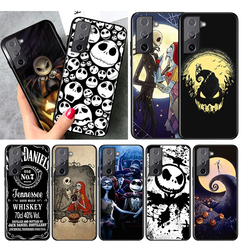 

For Samsung Galaxy S21 S20 FE S22 Ultra Pro Lite S10 5G S10E S9 S8 Plus Soft TPU Nightmare Christmas Jack Black Phone Case