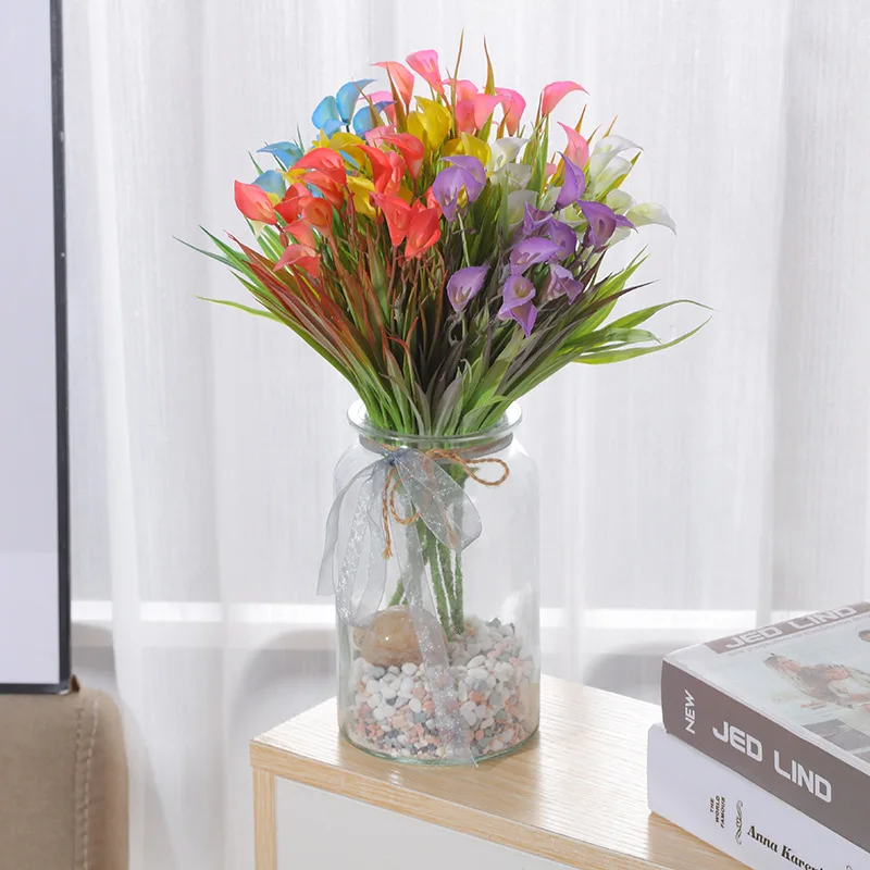 

Home Vase Furnishings Simulation Plant Ins Atomization To Make Old Calla Lily Indoor Restaurant Simulation Flower