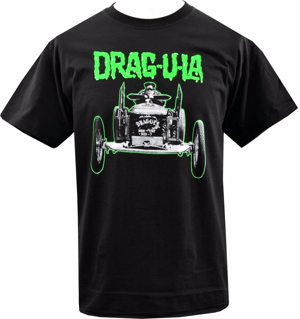 Мужская черная футболка HERMAN MUNSTER DRAGULA HORROR GOTH Винтажная Футболка HOT ROD S 5XL винтажная