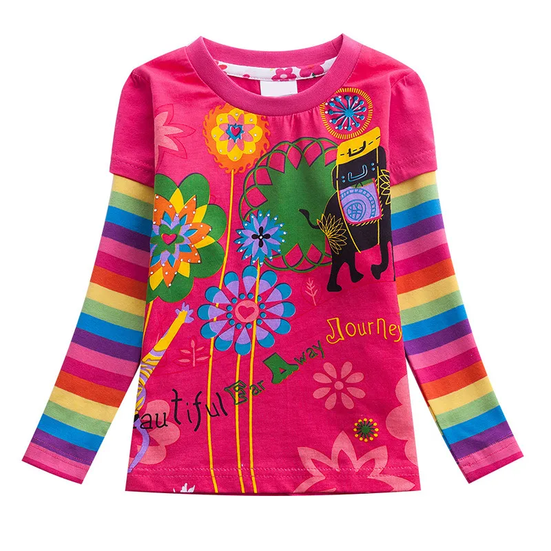 Детская футболка для девочек одежда футболки детская с длинным рукавом топы |