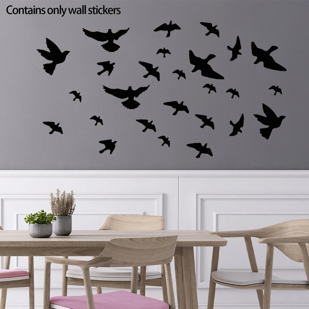 Black Bird Removable Living Room Anti-collision Universal DIY Craft Wall Sticker Home Decor Flying Protection Door Window Decal | Дом и сад