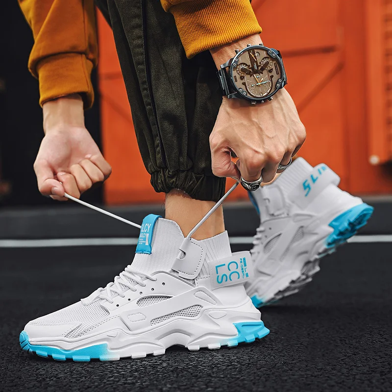 

Plus Size 48 Men Casual Shoes Men Sneakers High Quality Lace-up Fashion Walking Shoes Breathable Thick Soft Sole Man Trainers