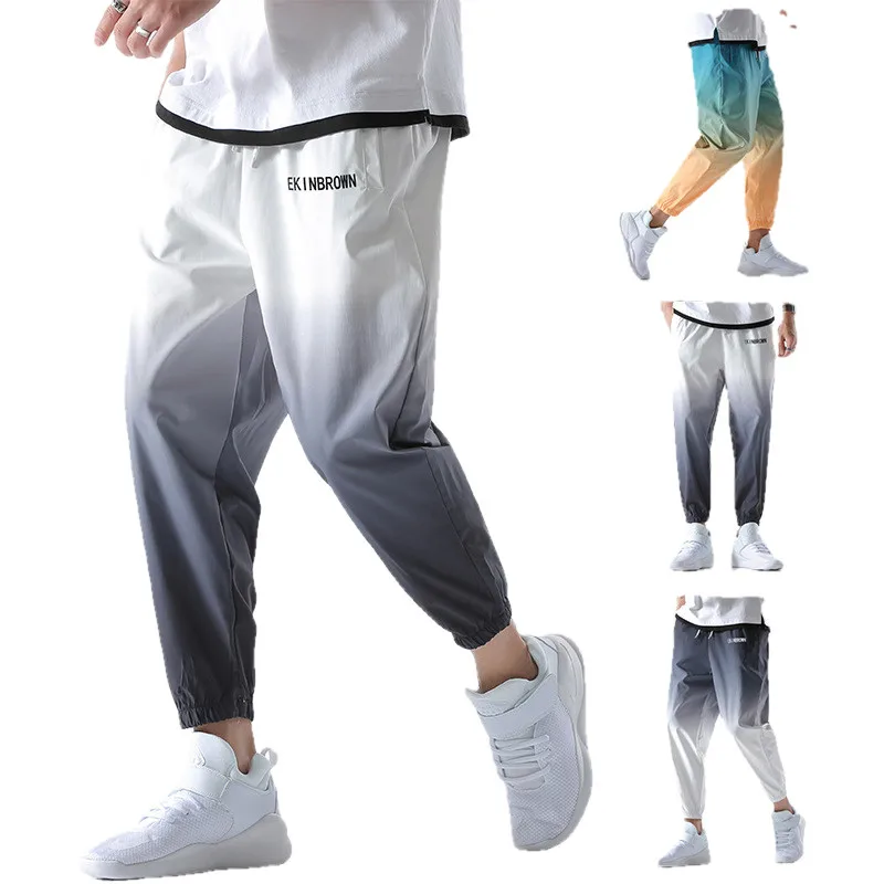 

Trendy Casual Men Pants Man Tracksuit Breathable Gradient Hip Hop Clothes Oversized Trousers Japanese Streetwear Free Shipping