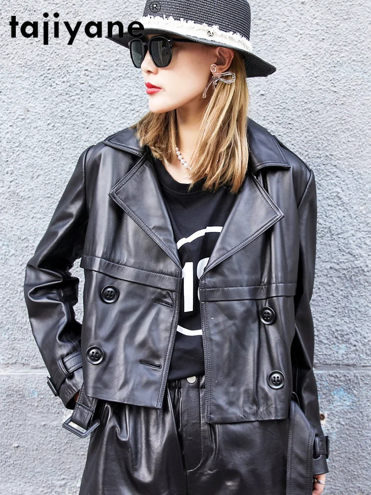 Jacket Leather Genuine Women Spring 2021 Real Sheepskin Coat Female Korean Style Jackets Chaqueta Cuero Mujer Pph4894