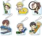 Брелоки с подвеской в виде сумок аниме Атака Титанов, квадратные акриловые брелоки, ривайль, Эрен, джагер, Микаса, Аккерман, Armin, Arlert, подарки