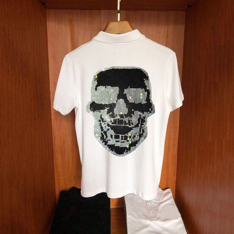 

Летняя мужская футболка, уличные универсальные топы, приталенное поло, популярная оригинальная модная толстовка, большие размеры