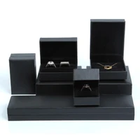 1pc new black right angle jewelry box cardboard jewelry accessories ring necklace bracelet earring gift packaging boxes