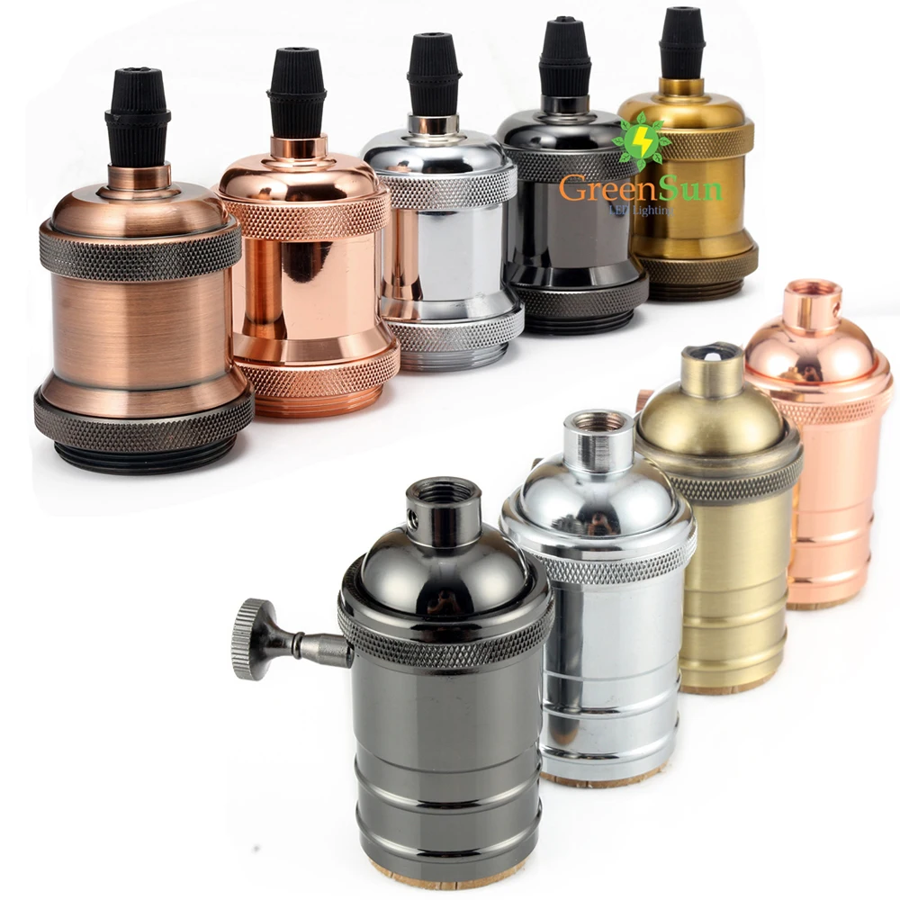 E27 Алюминий потолочный светильник держатель винтовой цоколь лампы лампа разъем