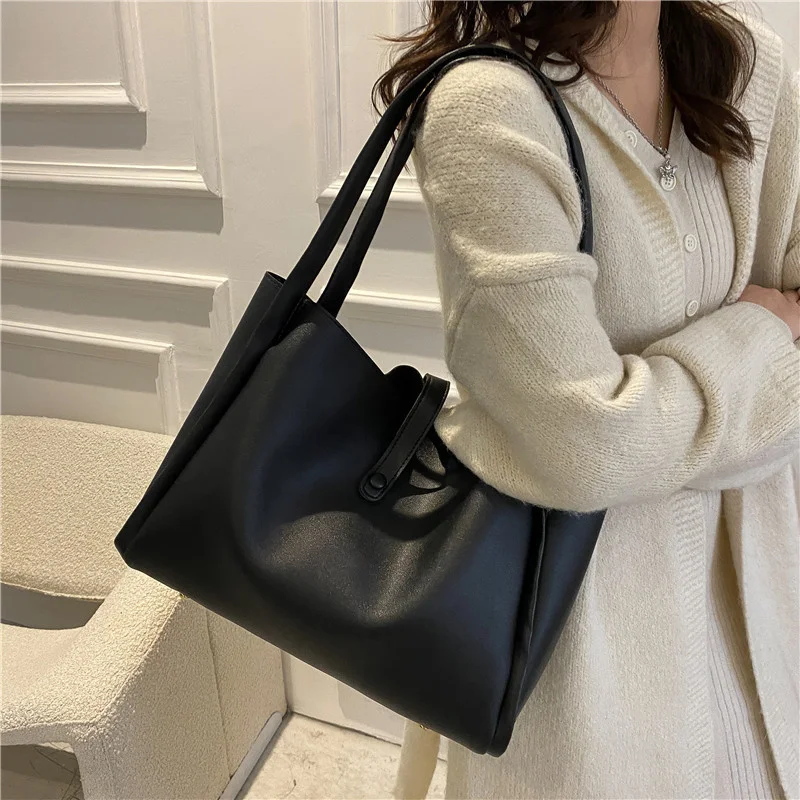 

Tote Bag Women's One Shoulder Large Capacity Bag Commuting Mommy Bag Student Schoolbag Ins New Women's Bag