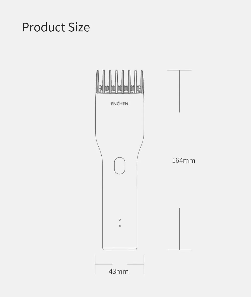 Xiaomi Enchen Boost USB электрическая машинка для стрижки волос с двумя скоростями Керамический Резак для волос быстрая зарядка триммер для волос для детей