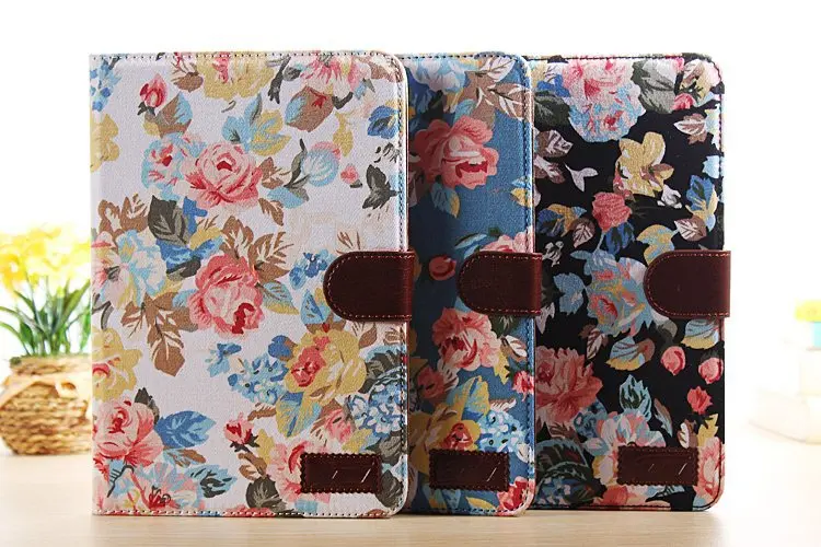 Винтажный кожаный чехол с цветочным рисунком для Apple iPad mini 1 ipad mini2 держателем