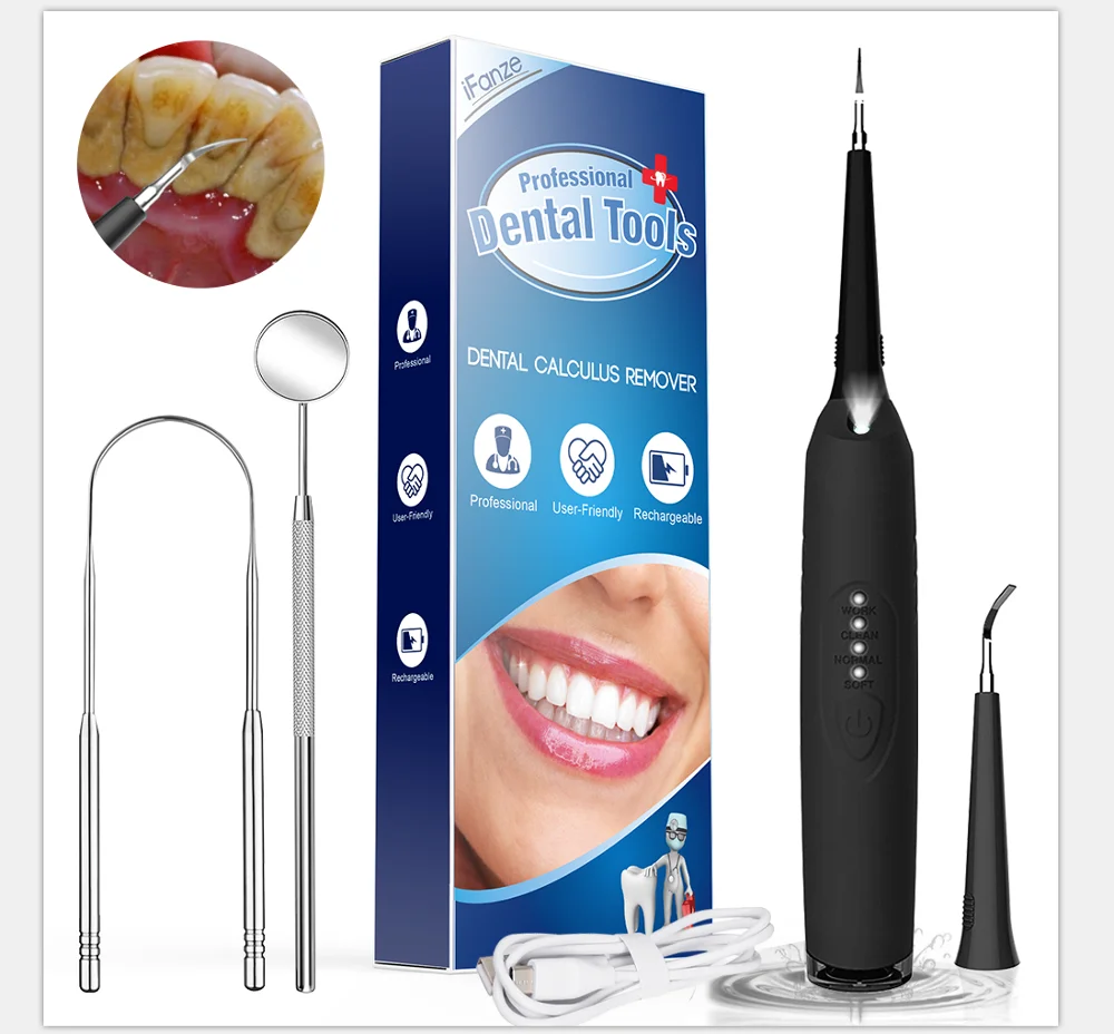 Portable Electric Sonic Dental Scaler Tooth Calculus Remover Tooth Stains Tartar Tool Dentist Whiten Teeth Health Hygiene