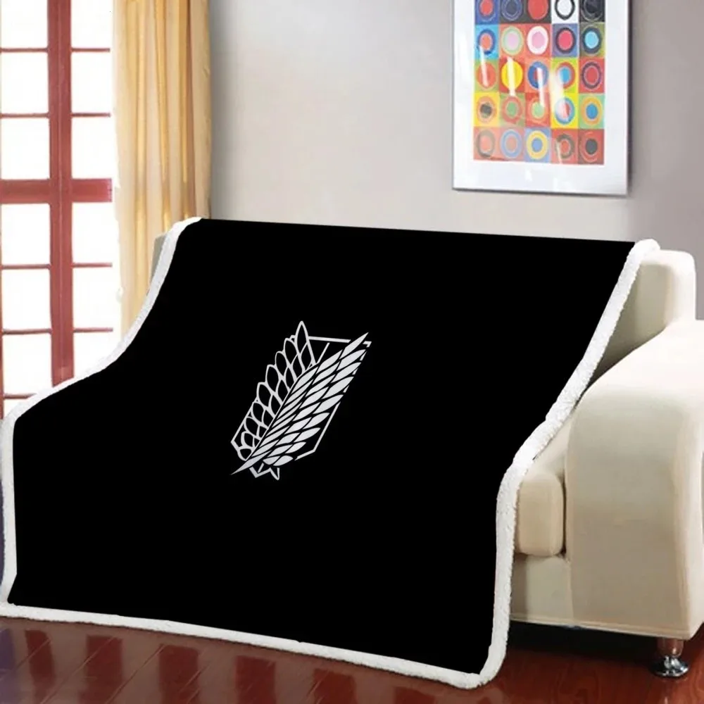 

Японское одеяло из аниме «атака на Титанов», шерпа, одеяло для спальни, утяжеленное одеяло, домашнее одеяло для пикника