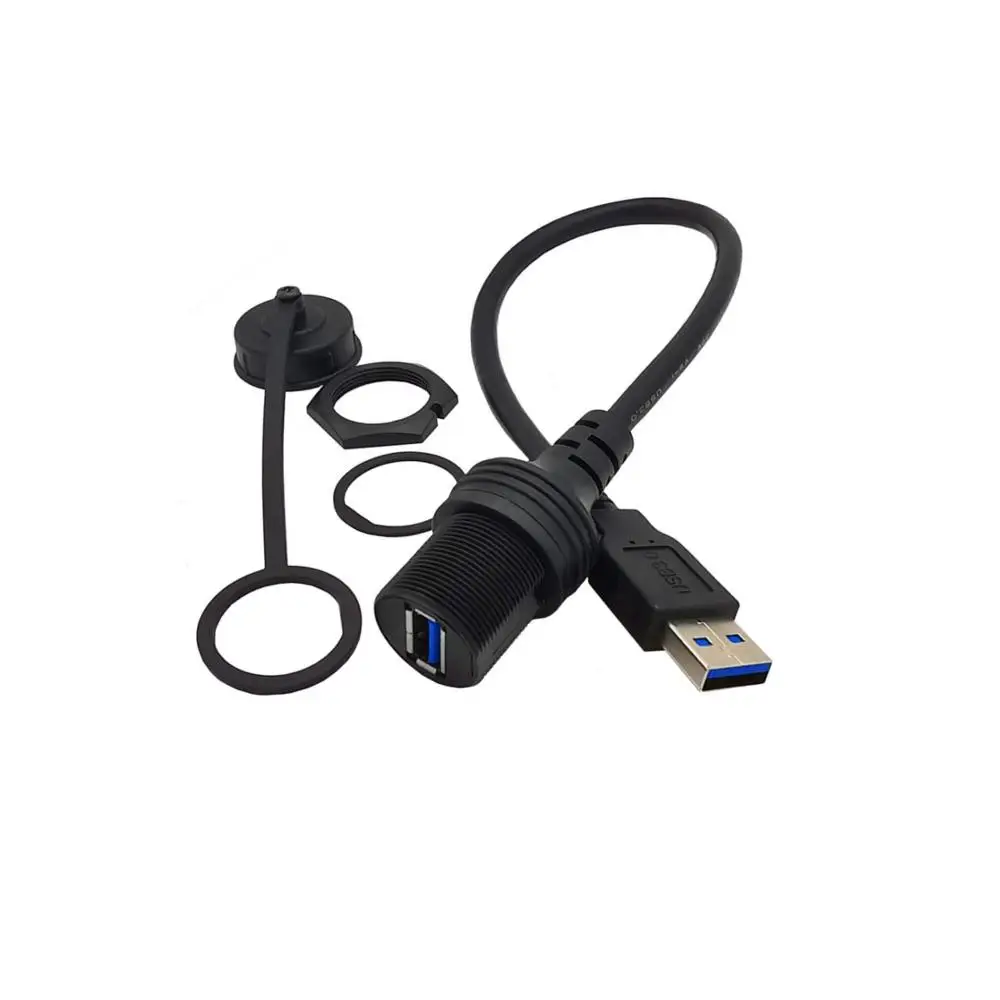USB 3 0 AUX удлинитель панели приборной водонепроницаемый автомобильный кабель для