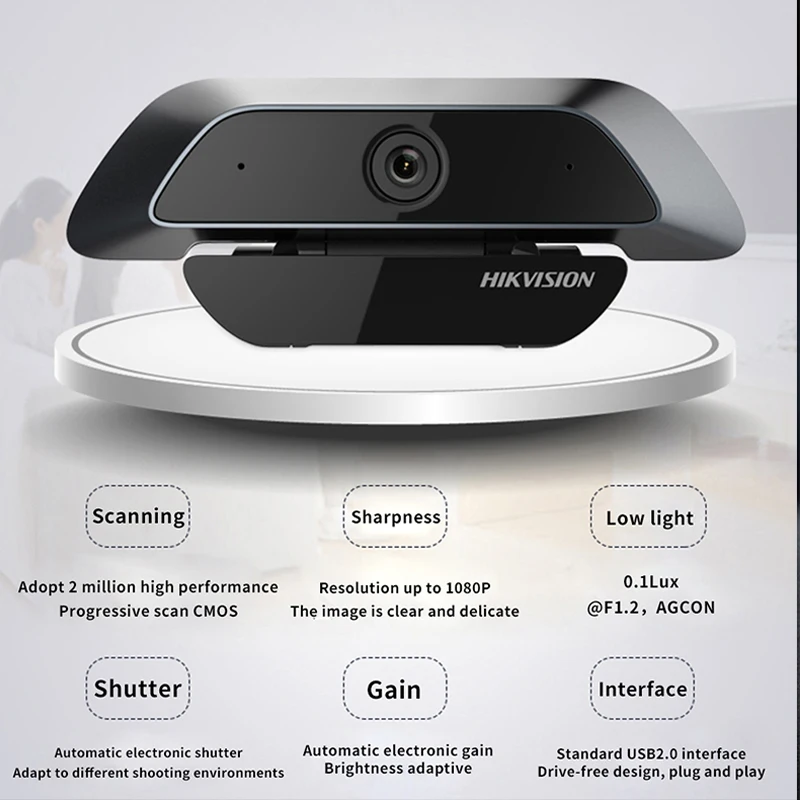 HIKVISION DS U12 HD 1080P USB веб камера ПК мини живая с микрофоном игровая для