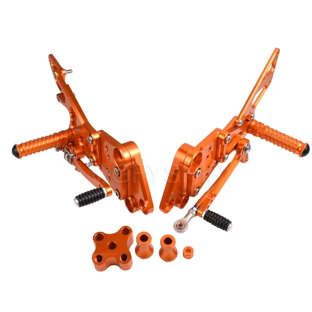 Для KTM Duke 390 200 125 2014 до 2017 2018 2019 RC390 колышки для ног CNC мотоциклетная Регулируемая