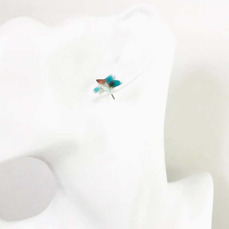 M & G Модные Акриловые серьги со звездами набор креативных круглых сережек с