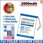 LOSONCOER 2500mAh батарея для POLAR V650 GPS внутренняя литиевая батарея