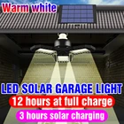 Водонепроницаемый светодиодный светильник на солнечной энергии, портативный светодиодный светильник для гаража, светодиодный ная лампа на солнечной батарее, уличная лампа для кемпинга, 60 Вт, 80 Вт, аварийное освещение для сада