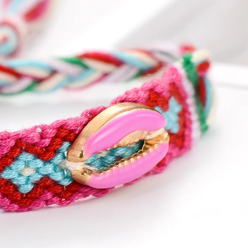 IYOE богемные Этнические браслеты из хлопковой веревки для женщин и мужчин Детские