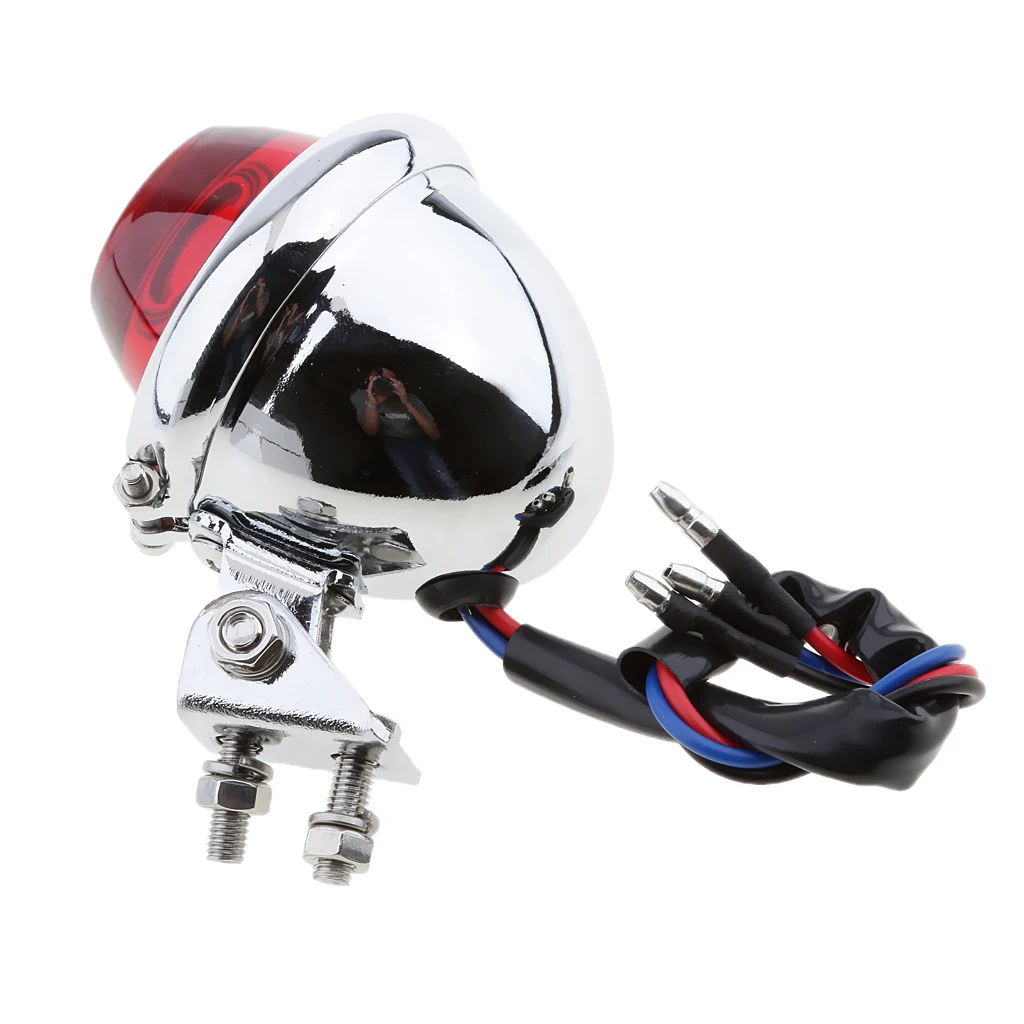 Задний стоп сигнал для мотоцикла красный светодиод 3 провода подключение Harley Bobber