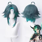 Genshin Impact Xiao косплей для мужчин 40 см зеленый смешанный парик косплей аниме косплей парики термостойкие синтетические парики Хэллоуин