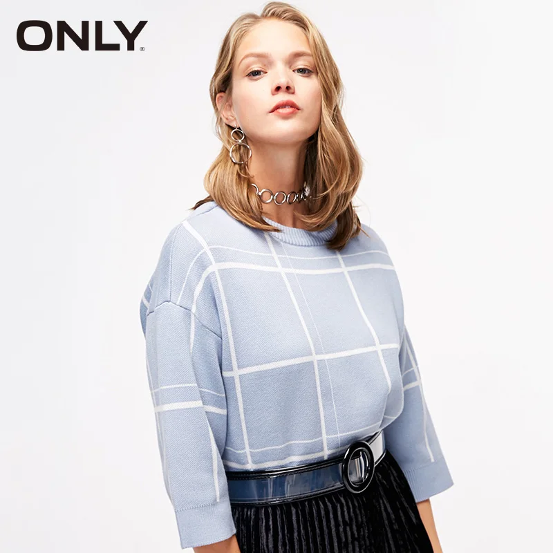 ONLY Women loose 3/4 Sleeve Round Neck Sweater| 119124520 | Женская одежда